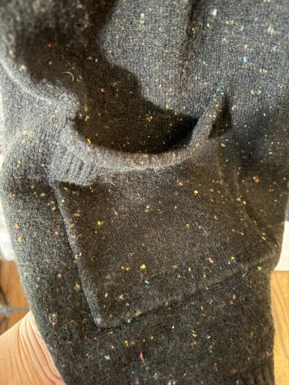 Love Ellie Cardigan Cardi Colorful Speckles Charcoal 2X - Picture 3 of 3